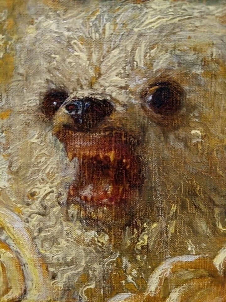 1980년 화가가 그린 아주 작은 개라는 작품_3.webp