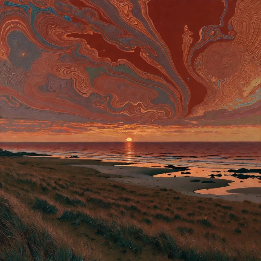 쓸쓸한 노을 풍경(AI)_3.webp