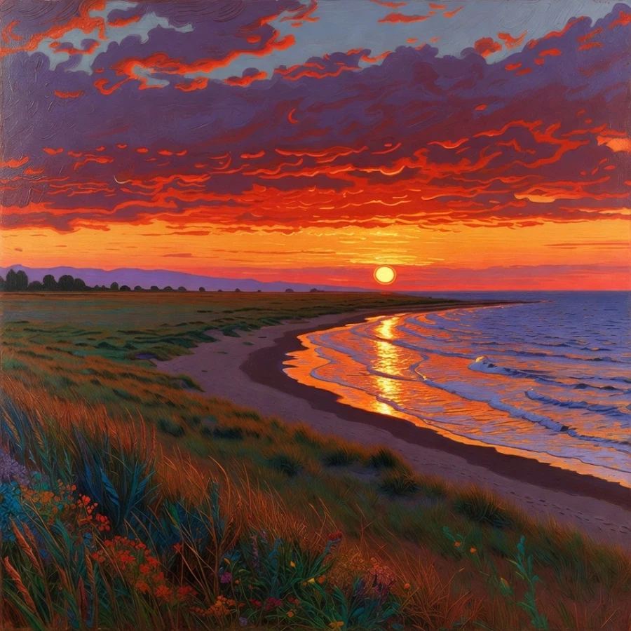 쓸쓸한 노을 풍경(AI)_6.webp