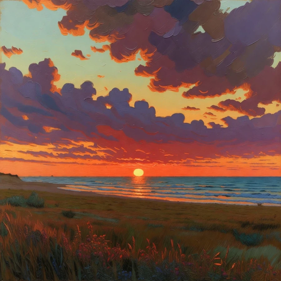 쓸쓸한 노을 풍경(AI)_8.webp