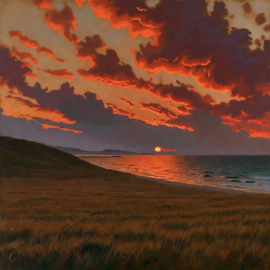 쓸쓸한 노을 풍경(AI)_9.webp