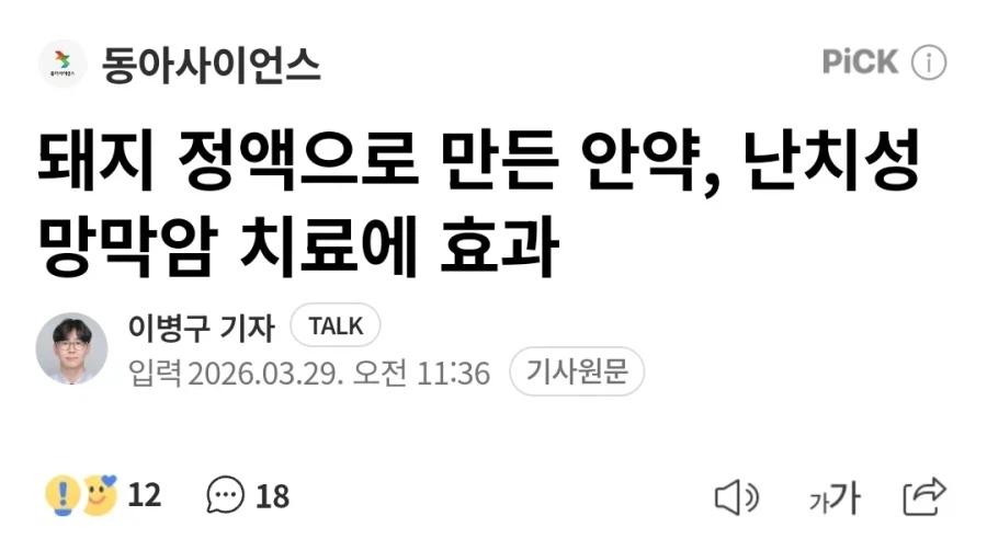 돼지정액을 눈에 넣어서 병을 치료함_1.webp