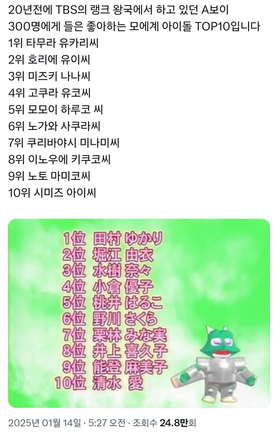 20년전 일본 모에아이돌 인기랭킹_1.jpg