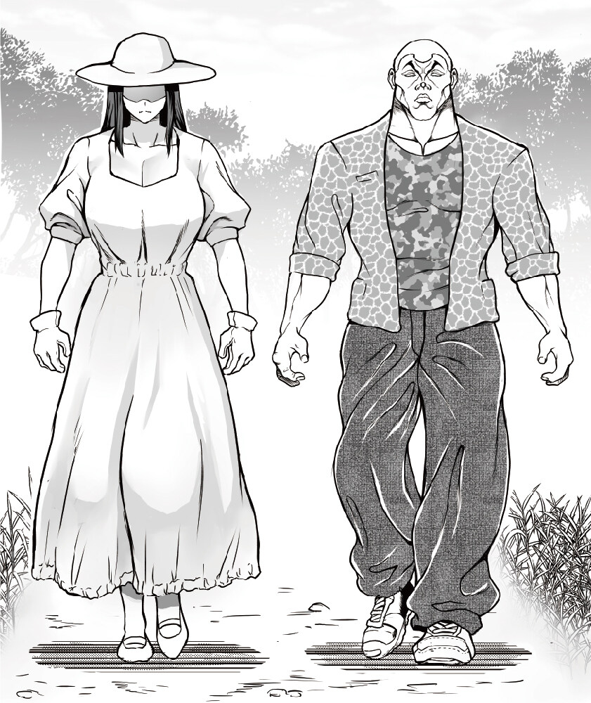 시골길을 산책하는 팔척귀신_1.jpg