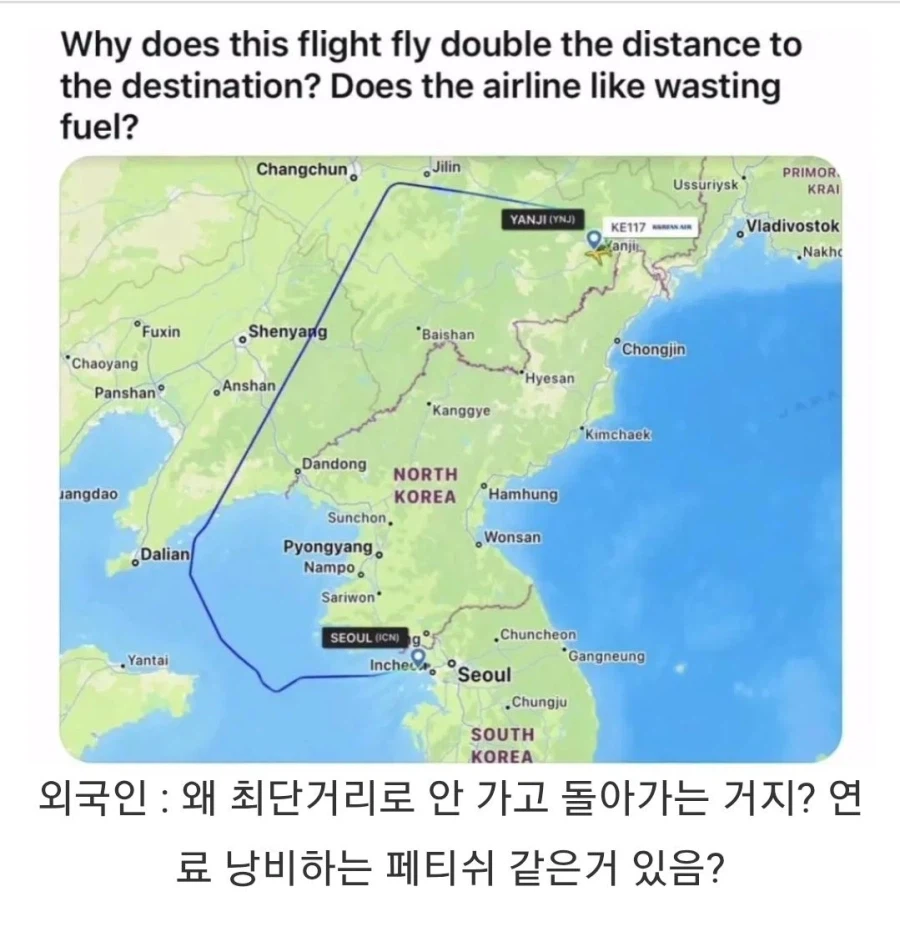 항공기 경로가 이해안간다는 외국인_1.webp
