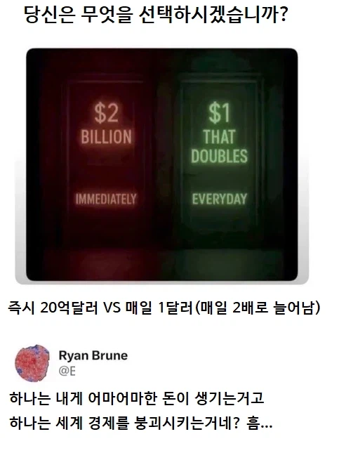 즉시 20억 달러VS 매일 1달러(매일 2배로 늘어남)_1.webp