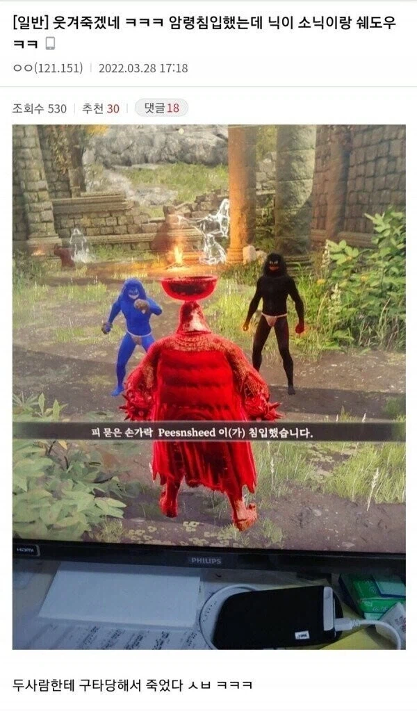 소닉과 섀도우에게 구타당함_1.webp