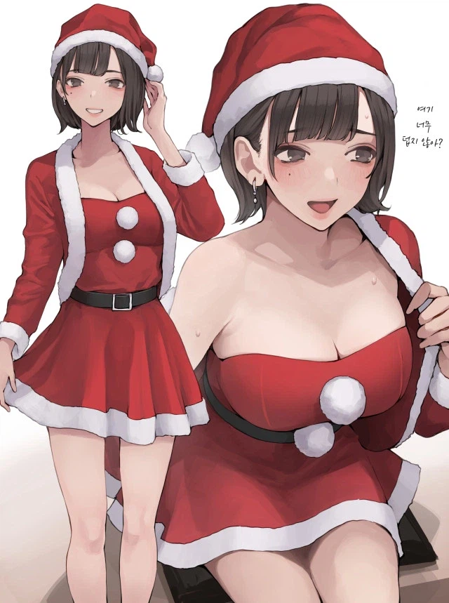 회식후에 여친이 산타 코스프레함_3.webp