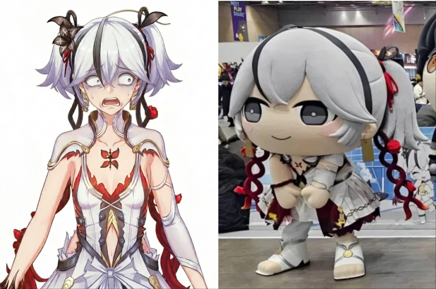 명조,AI) 제미나이야, 카멜리아가 놀라는 모습을 그려줘._1.webp