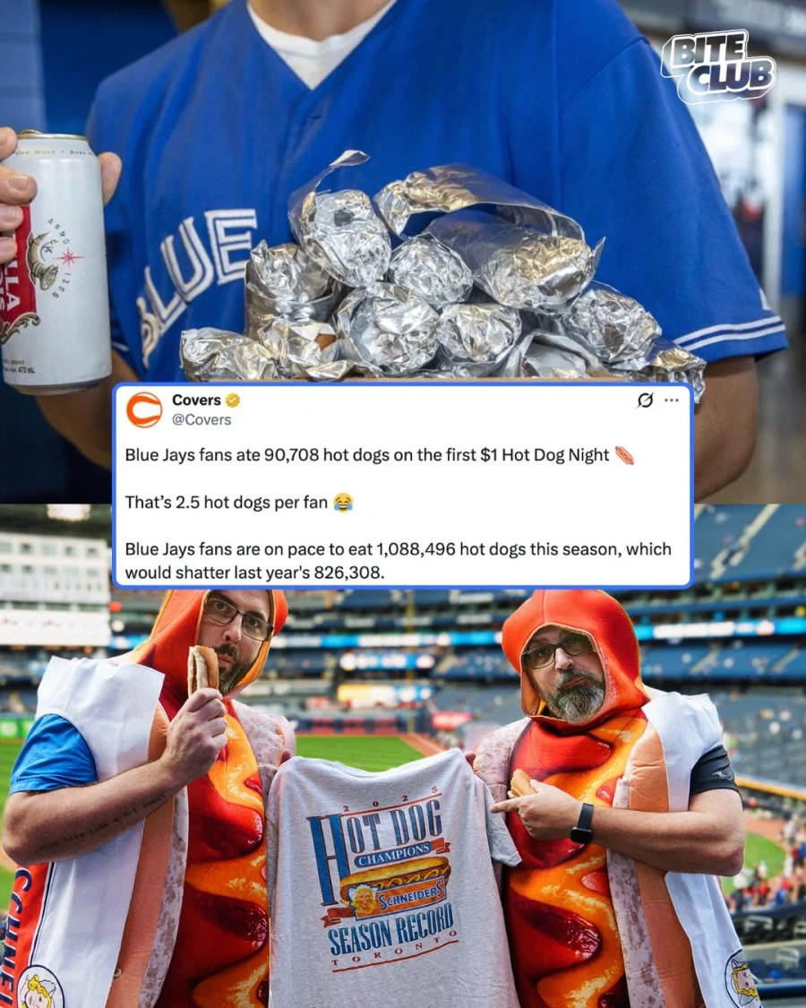 하룻밤에 1달러 핫도그 90,000개 이상 먹은 토론토 팬..._2.webp
