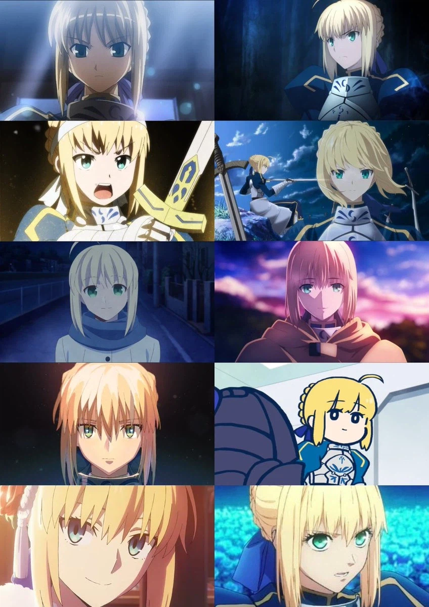 페이트) 참 다양한 애니에 출현한 세이버_1.webp