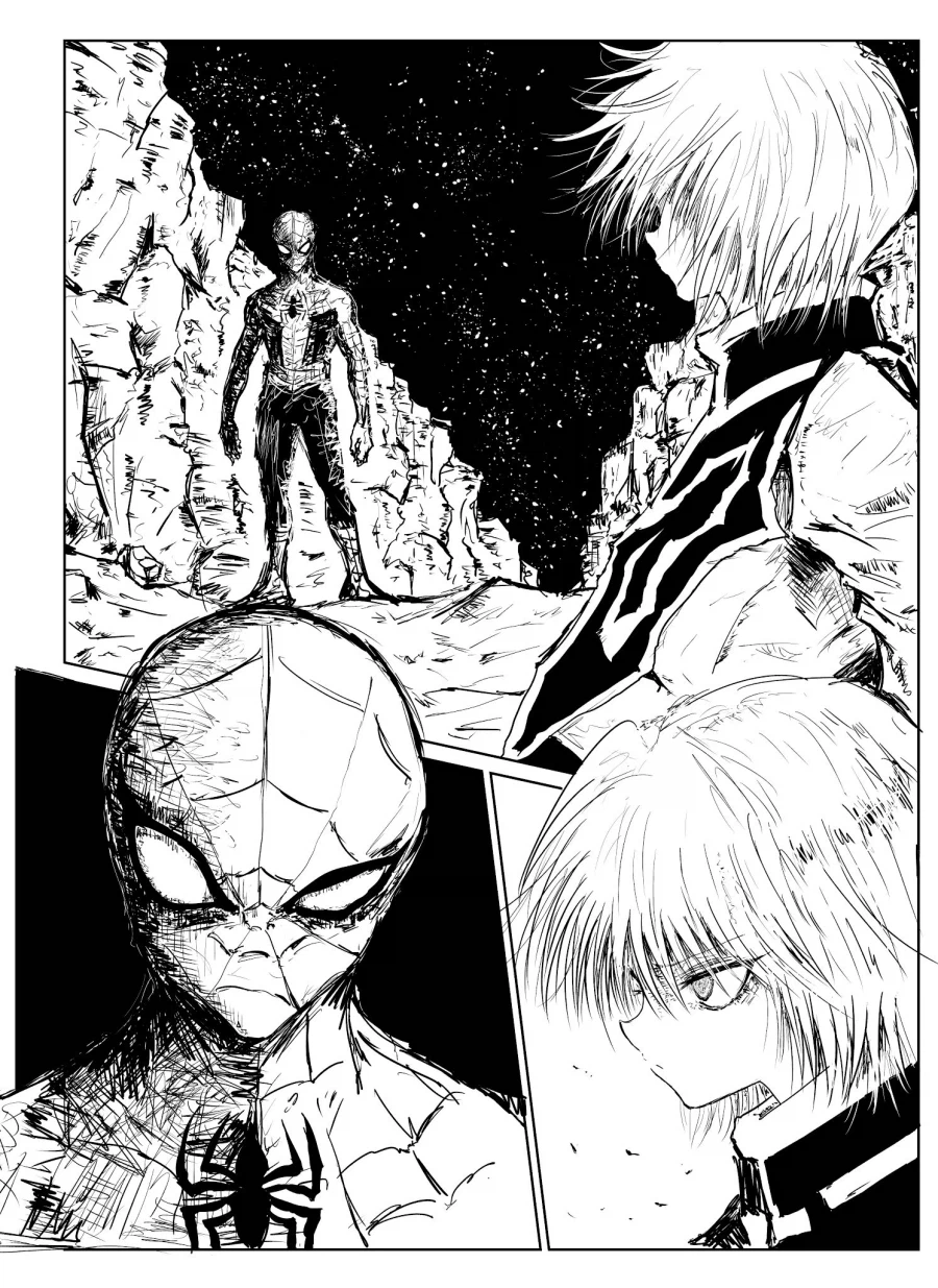 헌터x헌터. 크라피카와 처음 보는 거미문양을 한 인간_1.webp