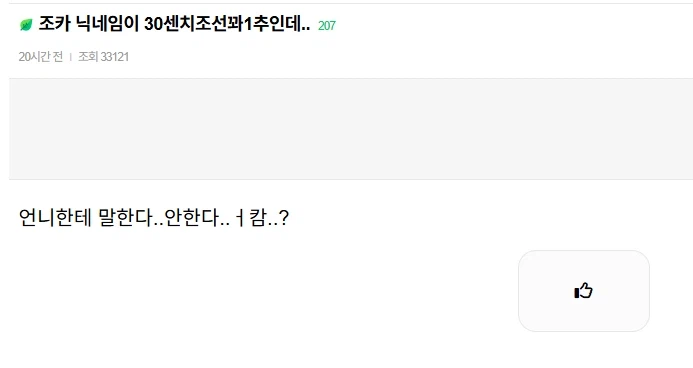 조카 닉네임이 30센치조선꽈1추라는 사람.JPG_1.webp