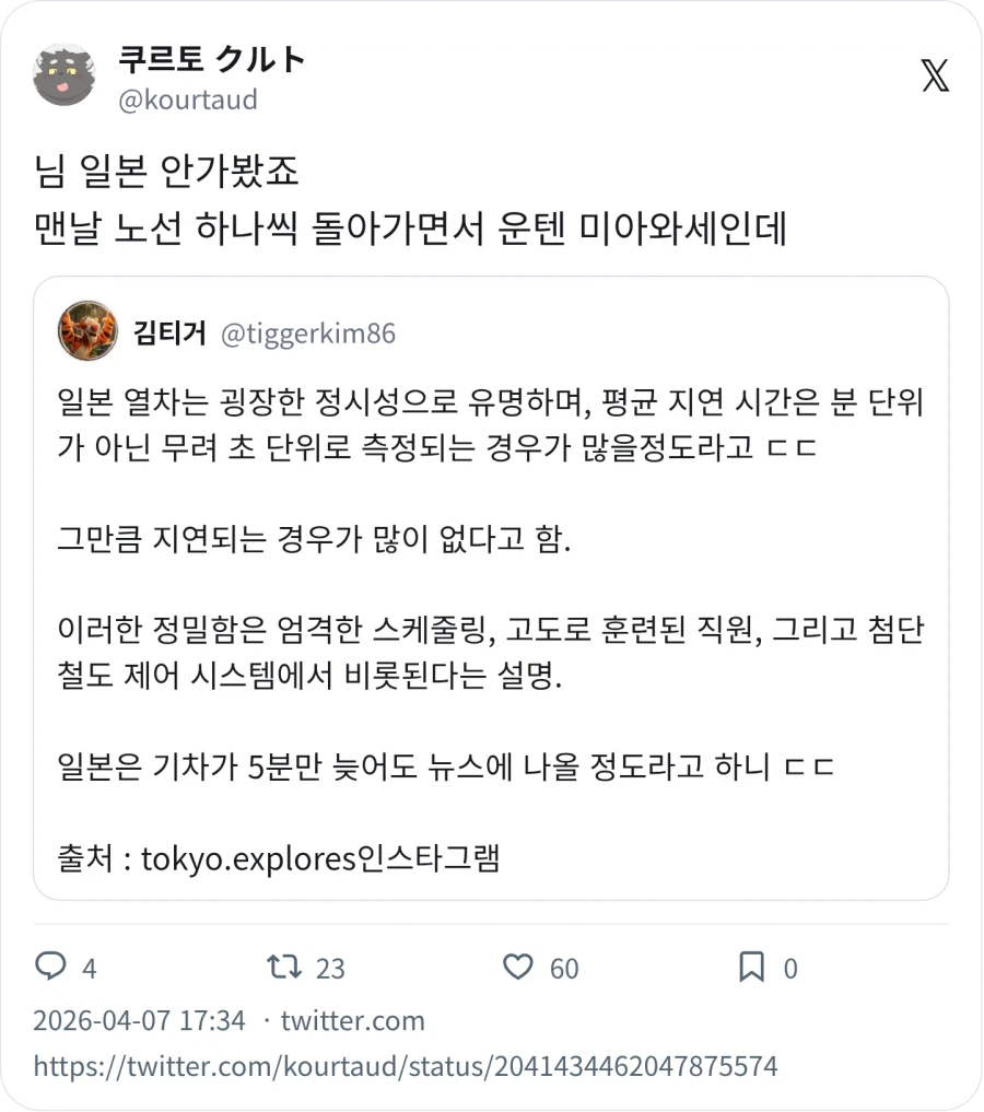 일본 열차는 굉장한 정시성으로 유명하다_4.webp