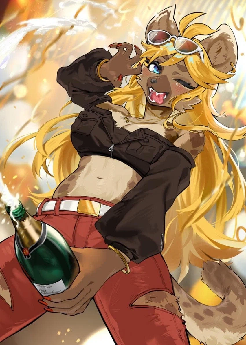 [퍼리] 크고 우람한 것을 가진 하이에나 눈나가 뷰르릇_1.webp