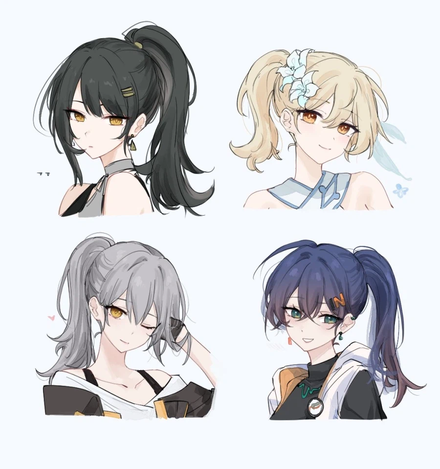 [명조,원신,스타레일,젠레스] 포니테일 여주인공들_1.webp