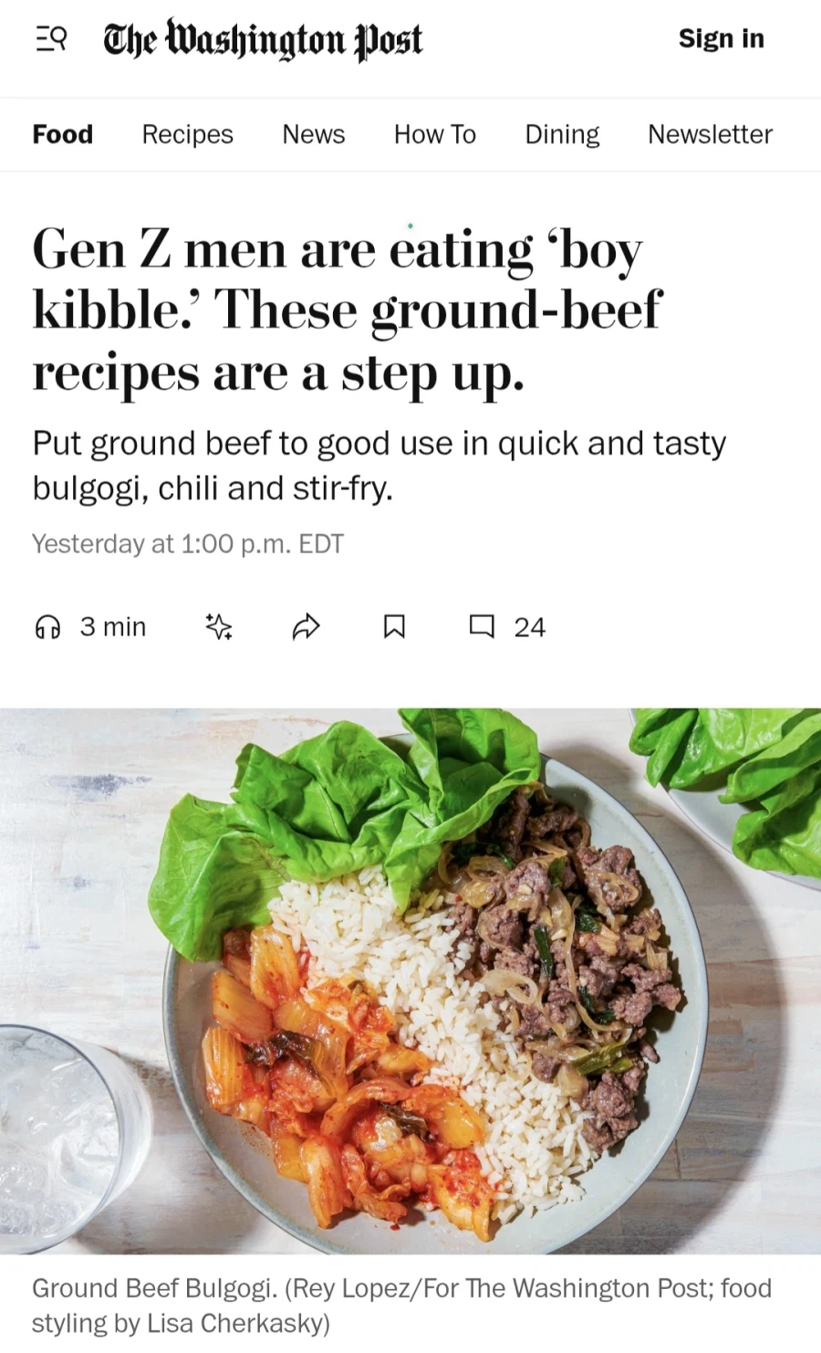 워싱턴 포스트 : GEN Z 세대에서 boy kibble이란 요리가 유행_1.webp