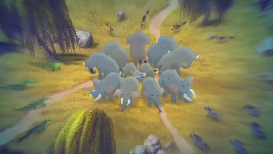 흉포한 육식동물들에게 포위당한 초식동물 무리_1.webp