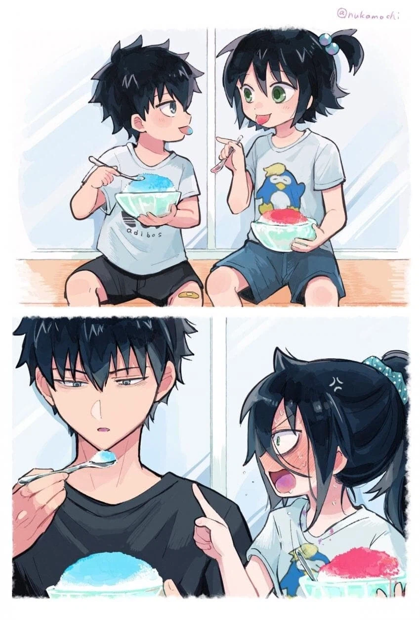 와타모테) 빙수를 같이 먹는 연인들의 모습_1.webp