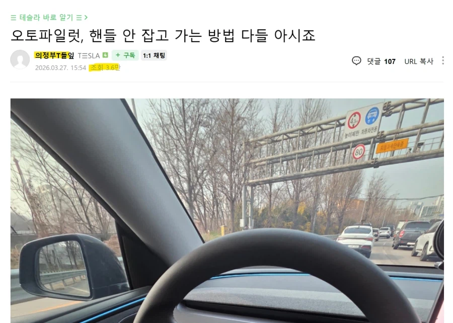 오토파일럿, 핸들 안 잡고 가는 방법 다들 아시죠^^_1.webp