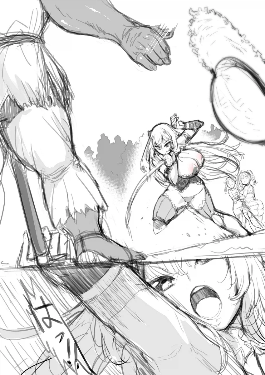 정통적인 오크와 여기사 같은 장면..._2.webp