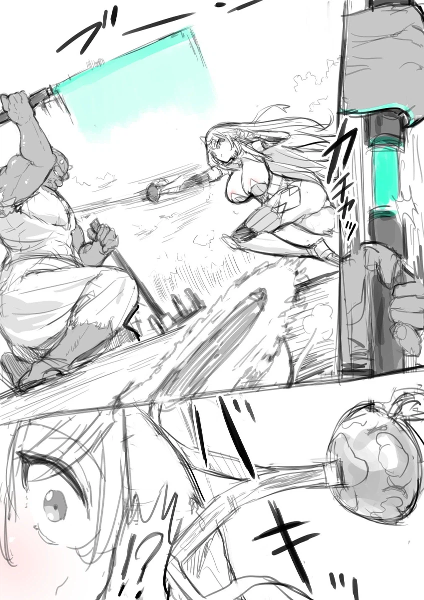 정통적인 오크와 여기사 같은 장면..._3.webp