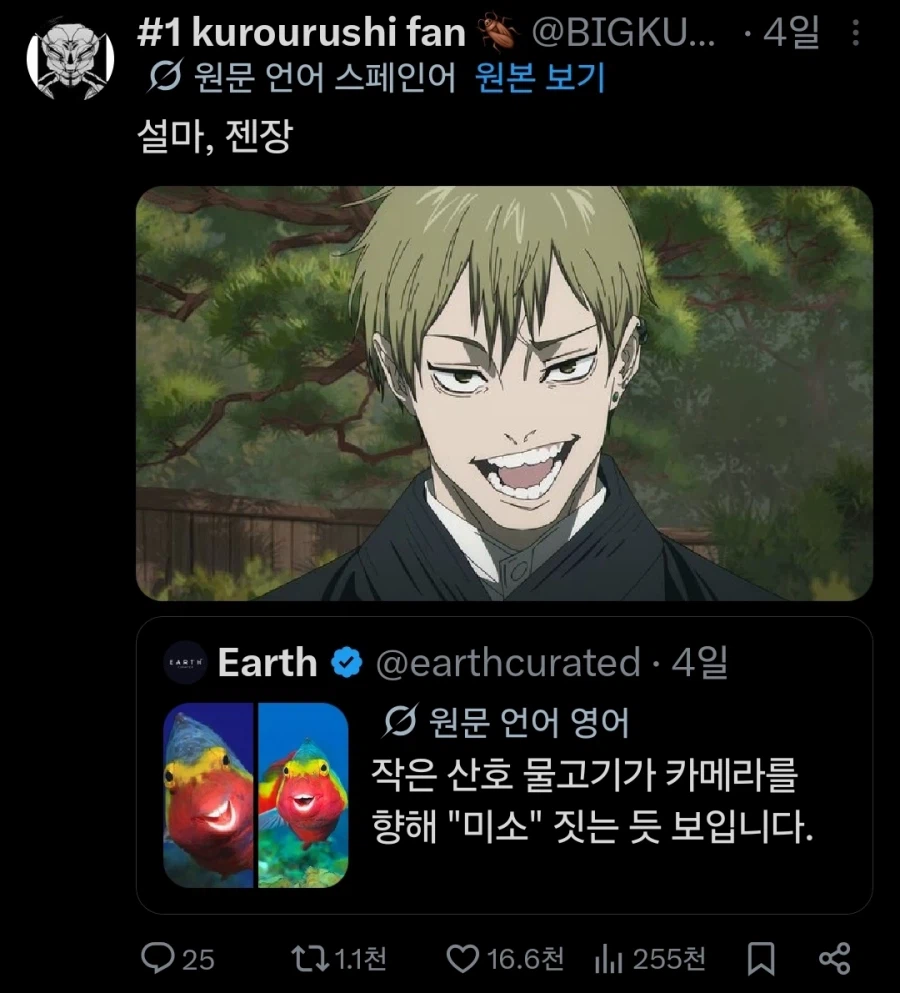 주술회전) 카메라를 보고 웃는 물고기_2.webp