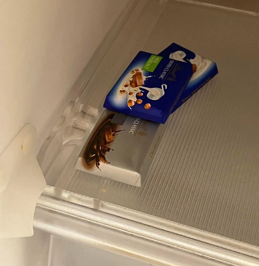 냉장고를 열저마자 보인 엄지손가락만한 바선생이 배까뒤집은_1.webp