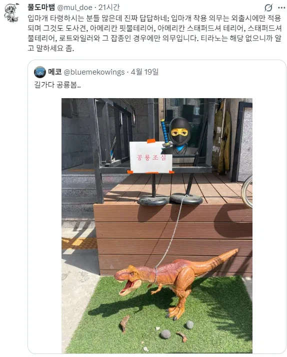 동물 입마개 착용에 대한 일침_1.webp