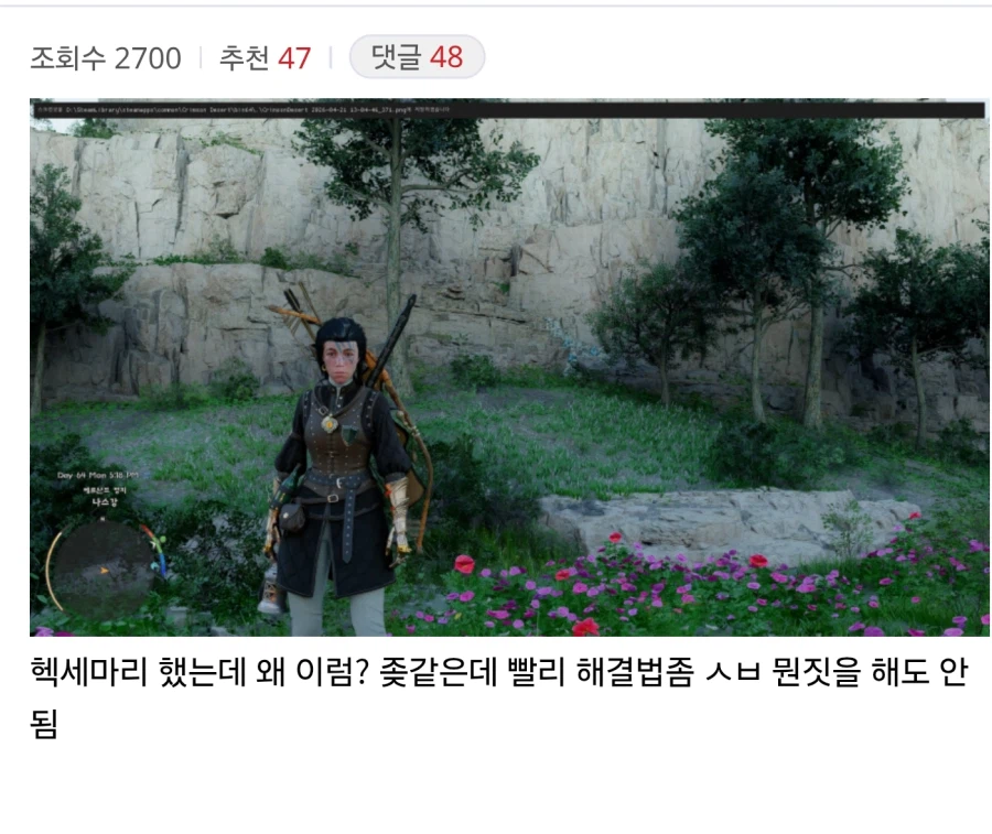 붉은사막 모드 적용 실패.jpg_1.webp