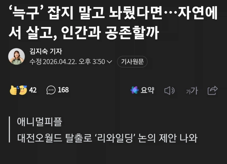 늑구를 야생에 풀자는 리와일딩 여론이 어이없는 이유_1.webp