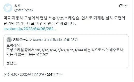 프라모델의 스케일이 6과 12의 배수인 이유_3.webp