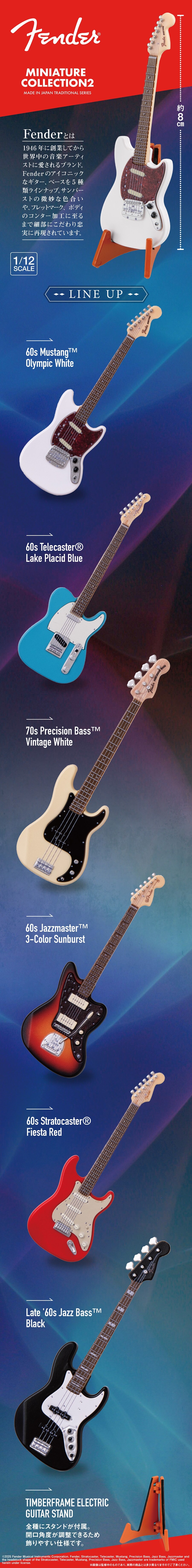 [반다이가샤폰] 1/12 Fender Miniature Collection２_1.jpg