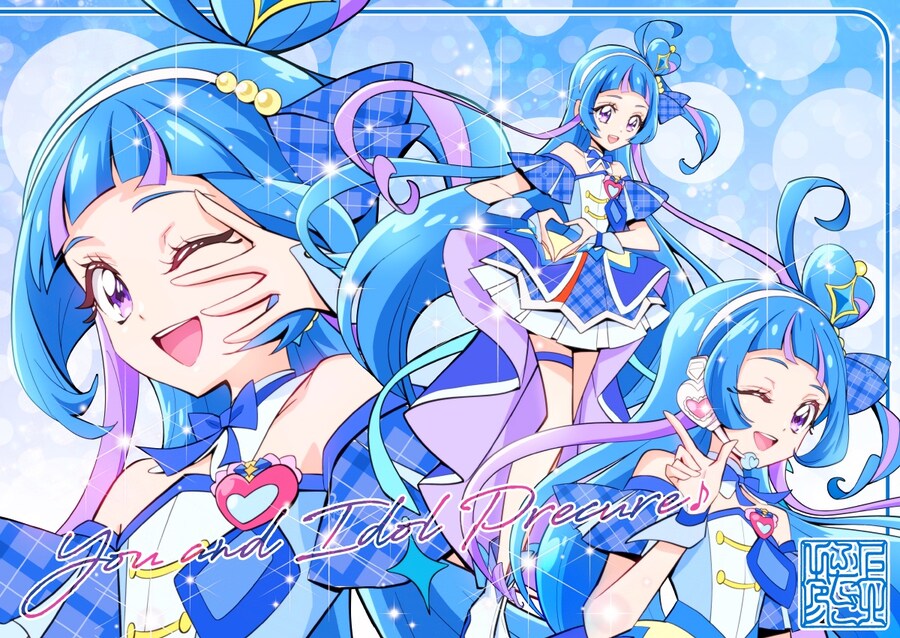 [너와 아이돌 프리큐어♪] 코믹스판 작가의 제40화 방영 기념 일러스트_1.jpg