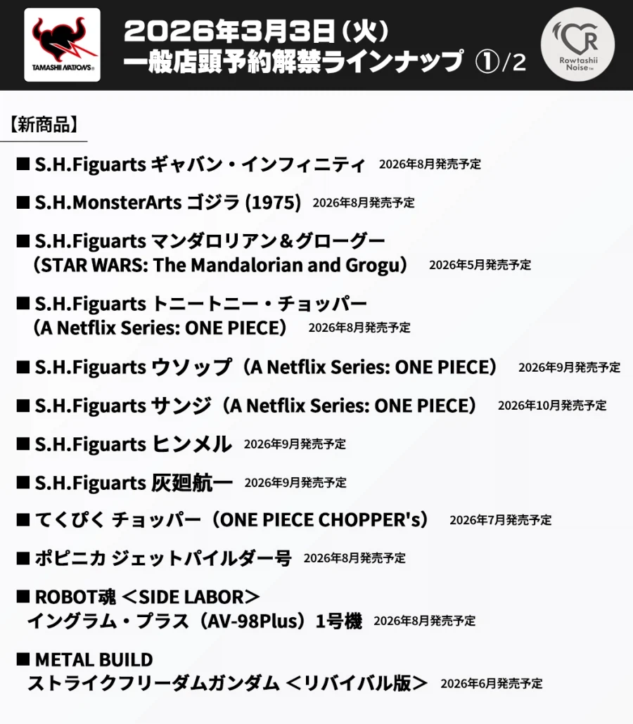 [반다이] 2026년 3월 3일 일반 예약하는 피규어 신작, 재판들_7.webp