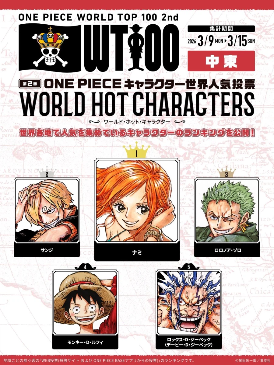 원피스) 3월 2주차 전세계 인기투표 지역별 TOP 5 공개_7.webp
