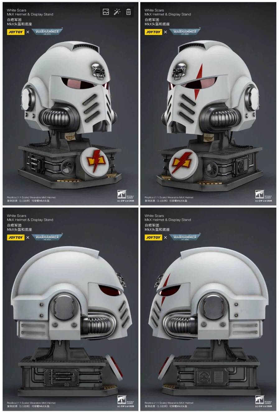 [Joytoy] 1/1 화이트 스카 헬멧 & 디스플레이 스탠드_8.webp