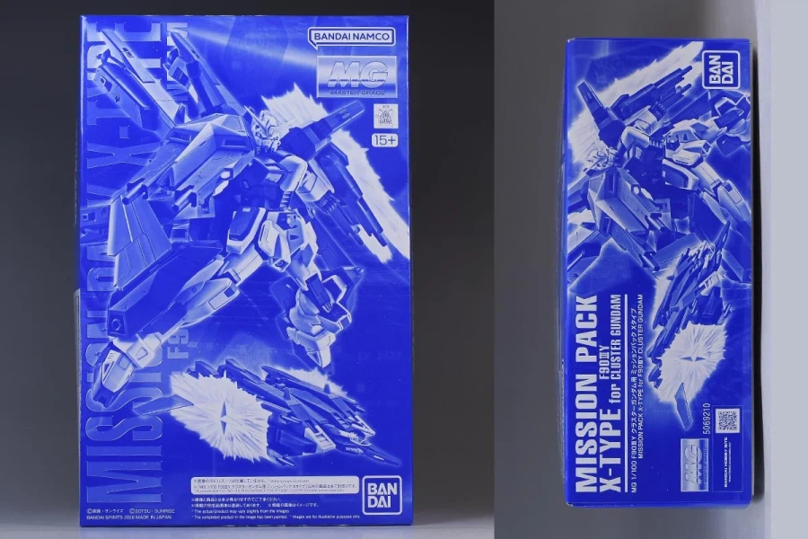 MG F90 ⅢY 클러스터 건담용 미션 팩 X 타입 박스 / 런너 / 조립 설명서_1.webp