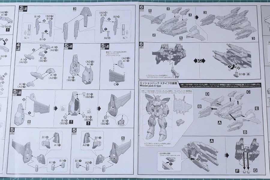 MG F90 ⅢY 클러스터 건담용 미션 팩 X 타입 박스 / 런너 / 조립 설명서_7.webp