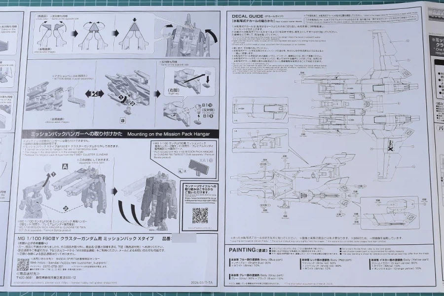 MG F90 ⅢY 클러스터 건담용 미션 팩 X 타입 박스 / 런너 / 조립 설명서_10.webp