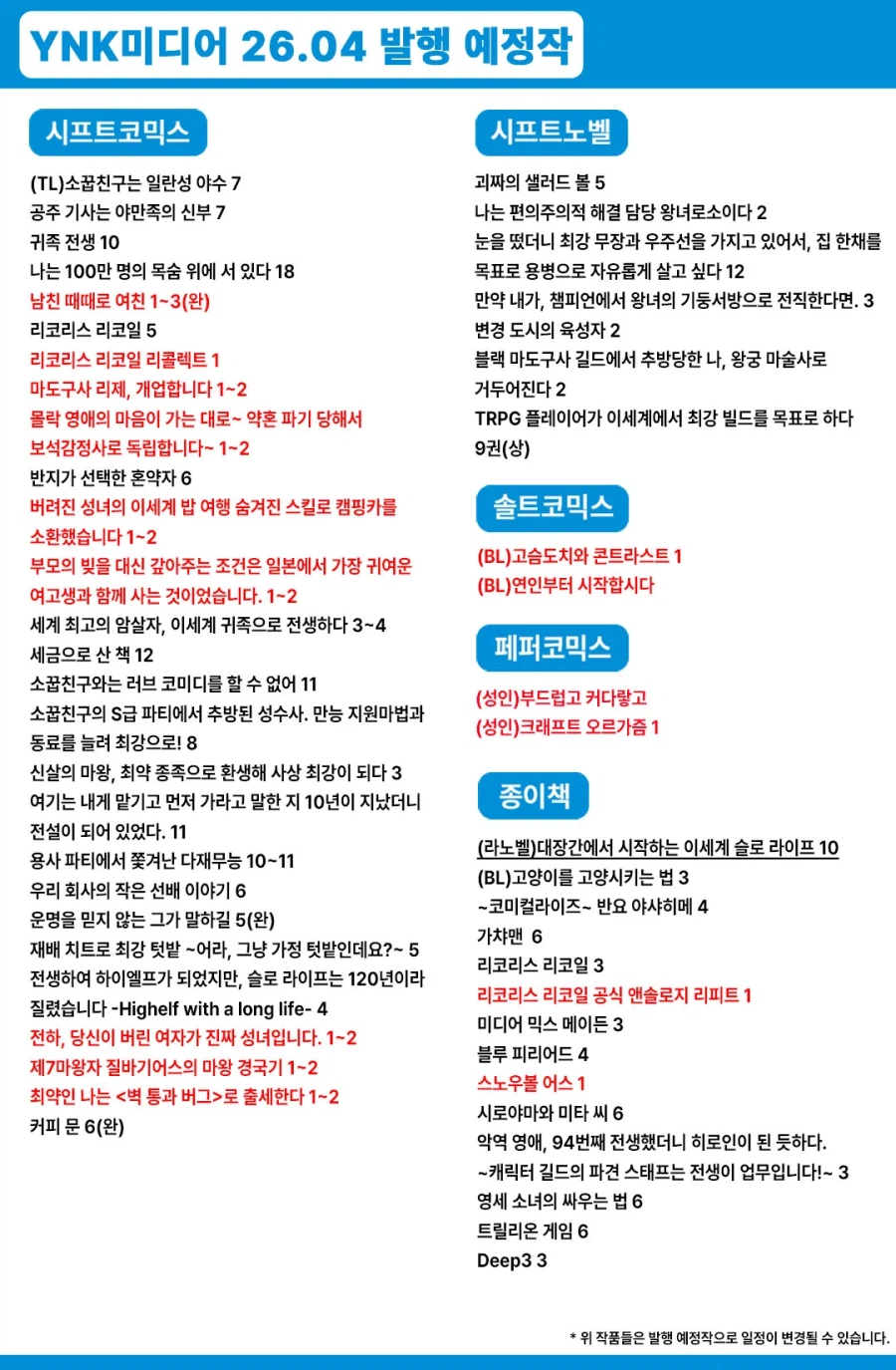 2026년 4월 YNK미디어 발행 예정작_1.webp