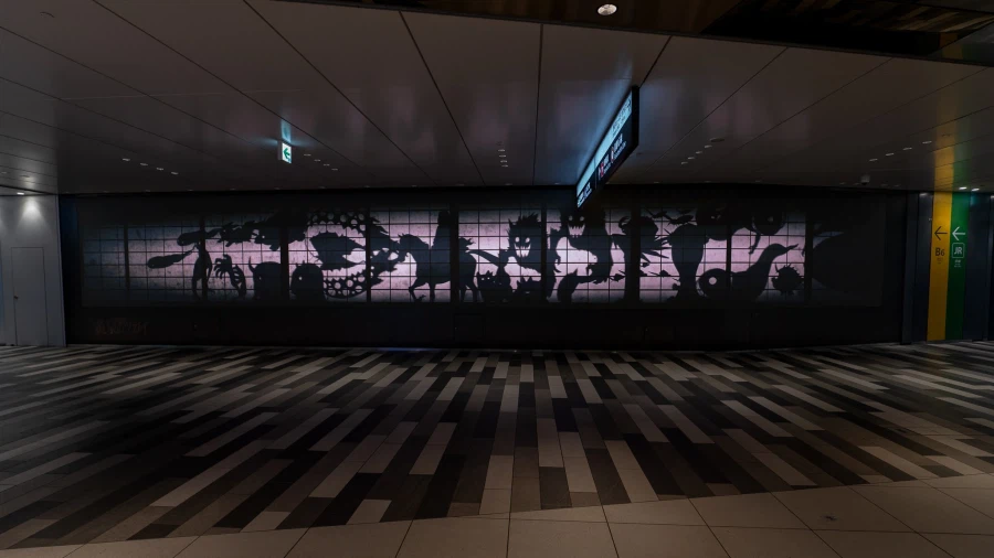 황천의 츠가이) 애니 방영 기념 지하철역, 대형 전광판 광고_5.webp