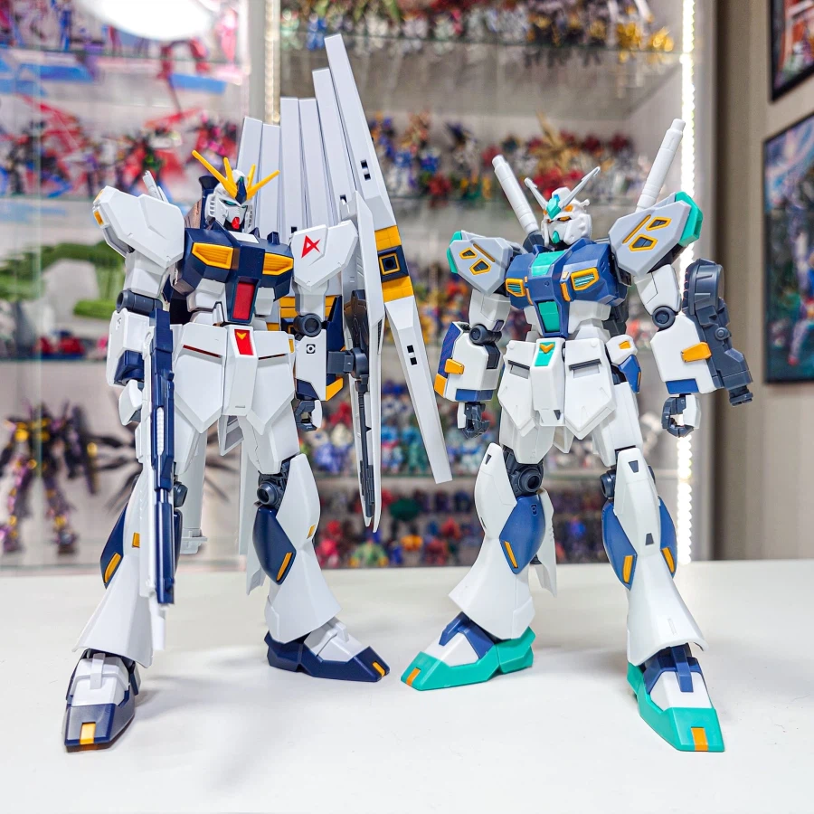 HGUC 1/144 양산형 뉴 건담 소체 가조립 & 조합 사진 + 씰 부착 영상_4.webp