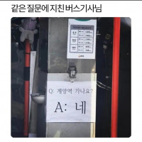 같은 질문에 지친 버스기사