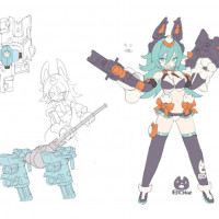 [코토부키야] PUNI☆MOFU 랑 디자이너 님 인증 원본 일러스트