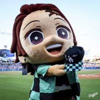 귀멸의 칼날 x LA 다저스 콜라보 현장