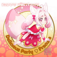 [딜리셔스 파티♡프리큐어] 코믹스판 작가의 코메코메 생일 축하 일러스트