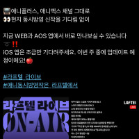 라프텔 실시간 LIVE 기능 오픈