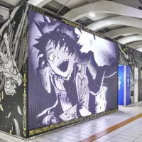 마남 이치) 7권 발매 기념 지하철역 광고