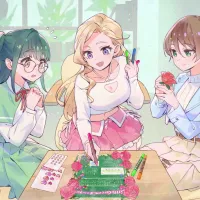 「러브라이브! 블루버드」이키즈라이부! 일상 동영상「팍팍 포스터 제작 중」일러스트